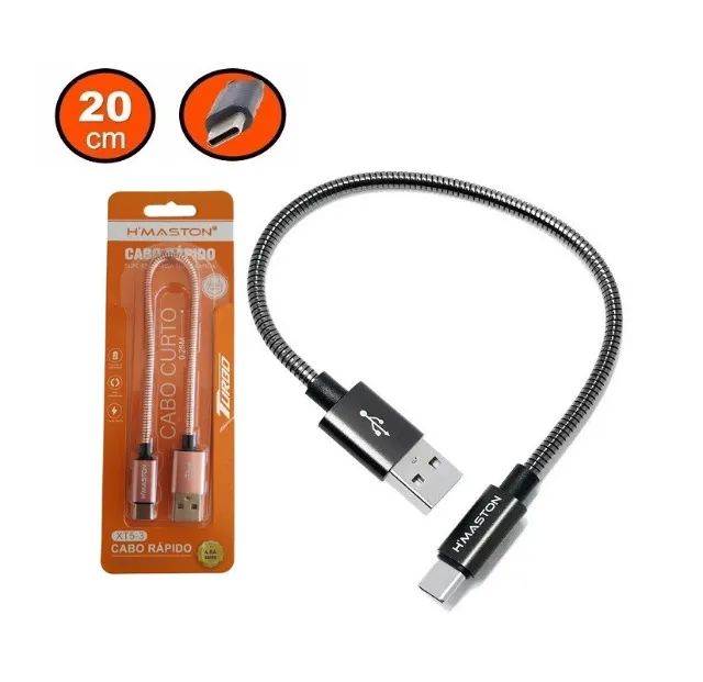 Cabo de Dados e carregamento Type-c 20cm H'maston 