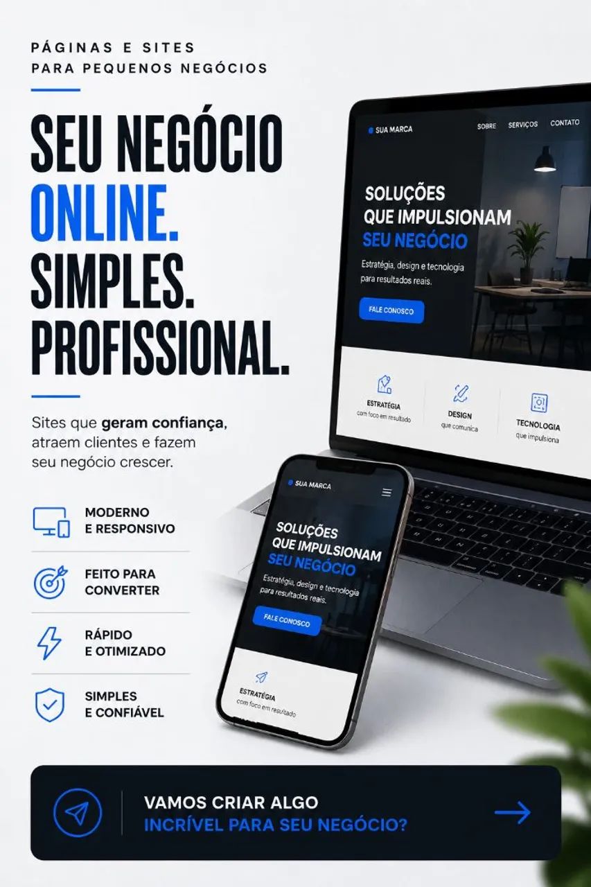 Páginas e sites para empresas 