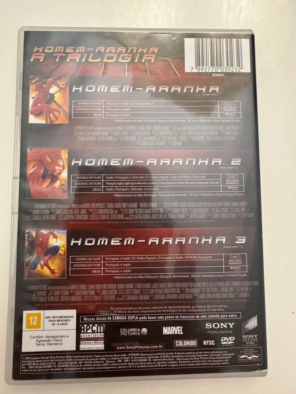  Homem-Aranha Trilogia DVD em bom estado - Foto 2
