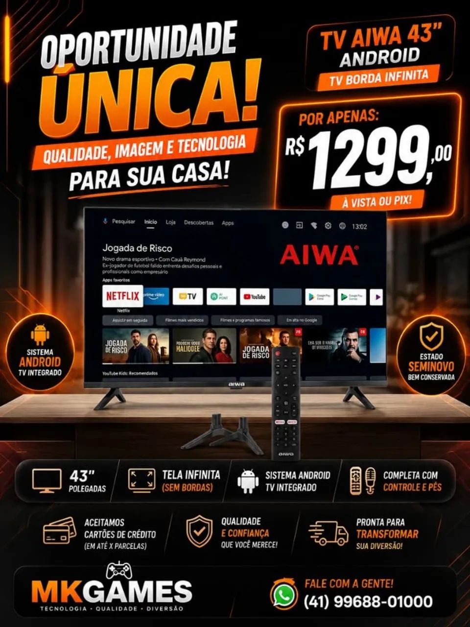 Tv smartv 43