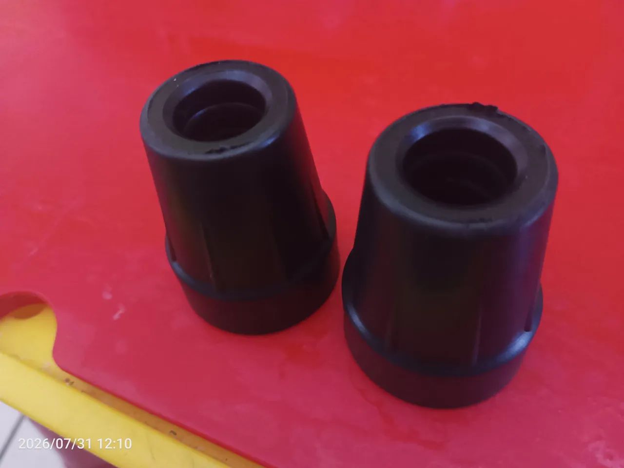 Par de Ponteira para moleta pé de borracha  - Foto 3