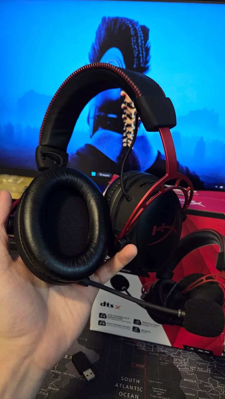 Headset HyperX Cloud Alpha Wireless - Em Perfeitas Condições - Gamer Fone  - Foto 5