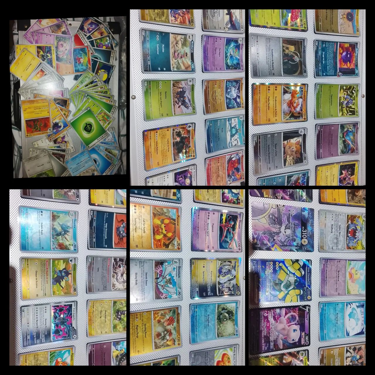 Coleção Pokémon 121 cartas lata moltres luminária rocket - Foto 2