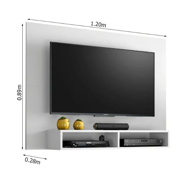 Novidade em estoque!! Painel Eros Larg. 1.20m  para TVs até 43 Polegadas - Receba amanhã! - Foto 4