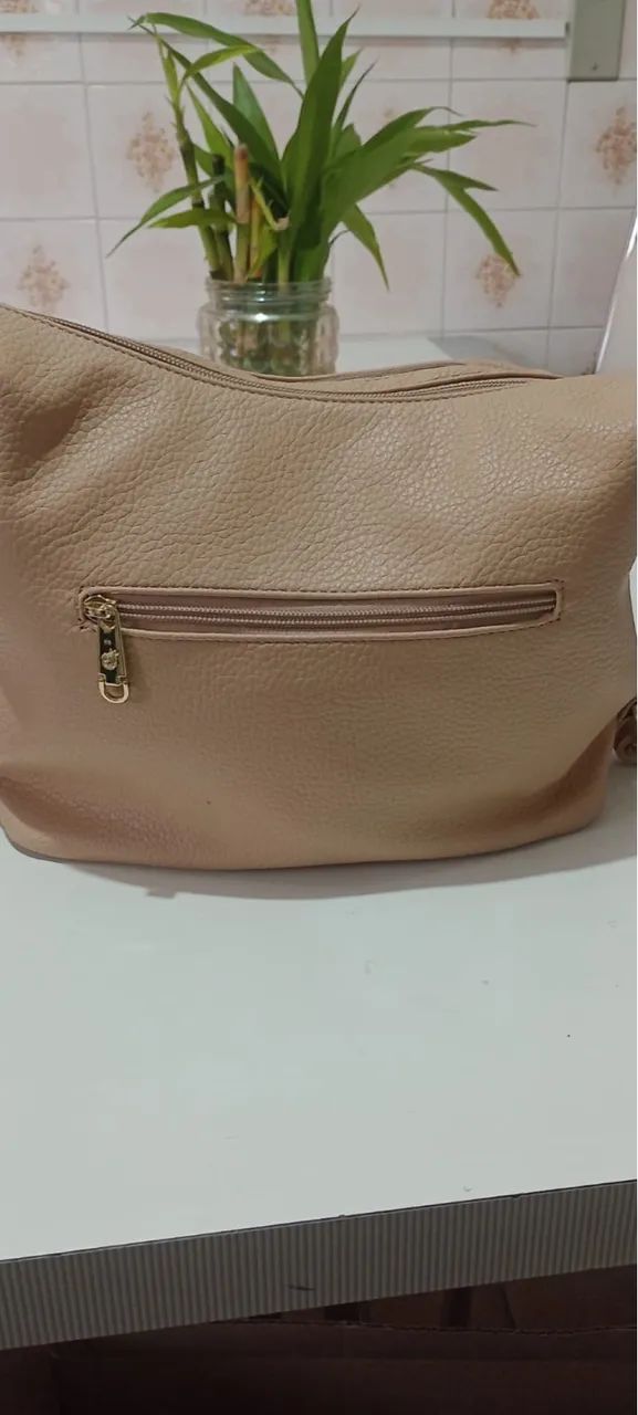 Bolsa bege feminina  - Foto 3
