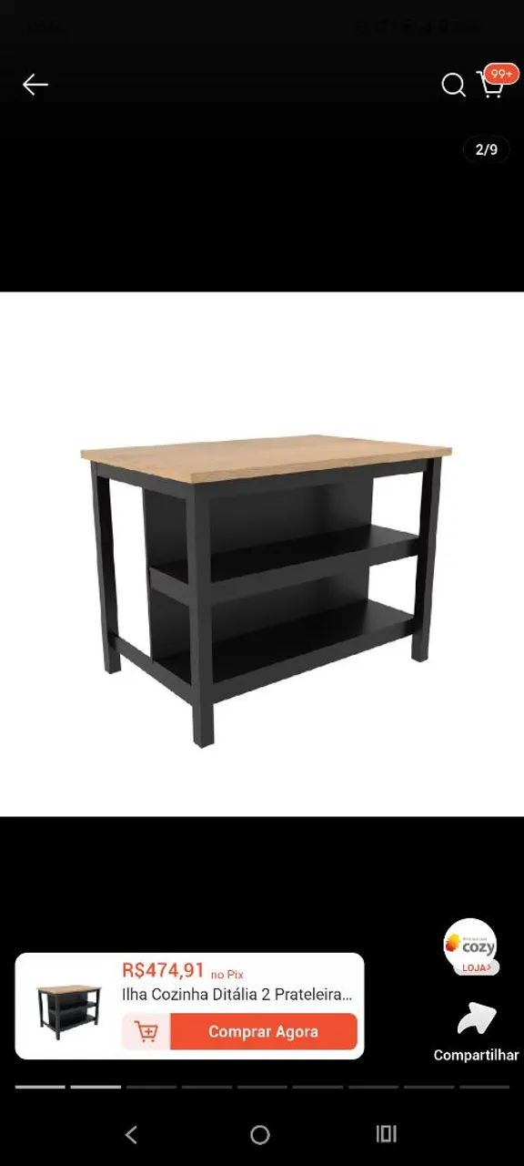 Mesa estilo industrial na caixa  - Foto 4