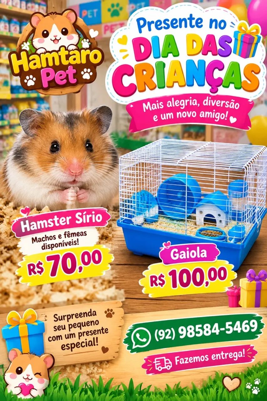 Hamster Sirio + gaiola 