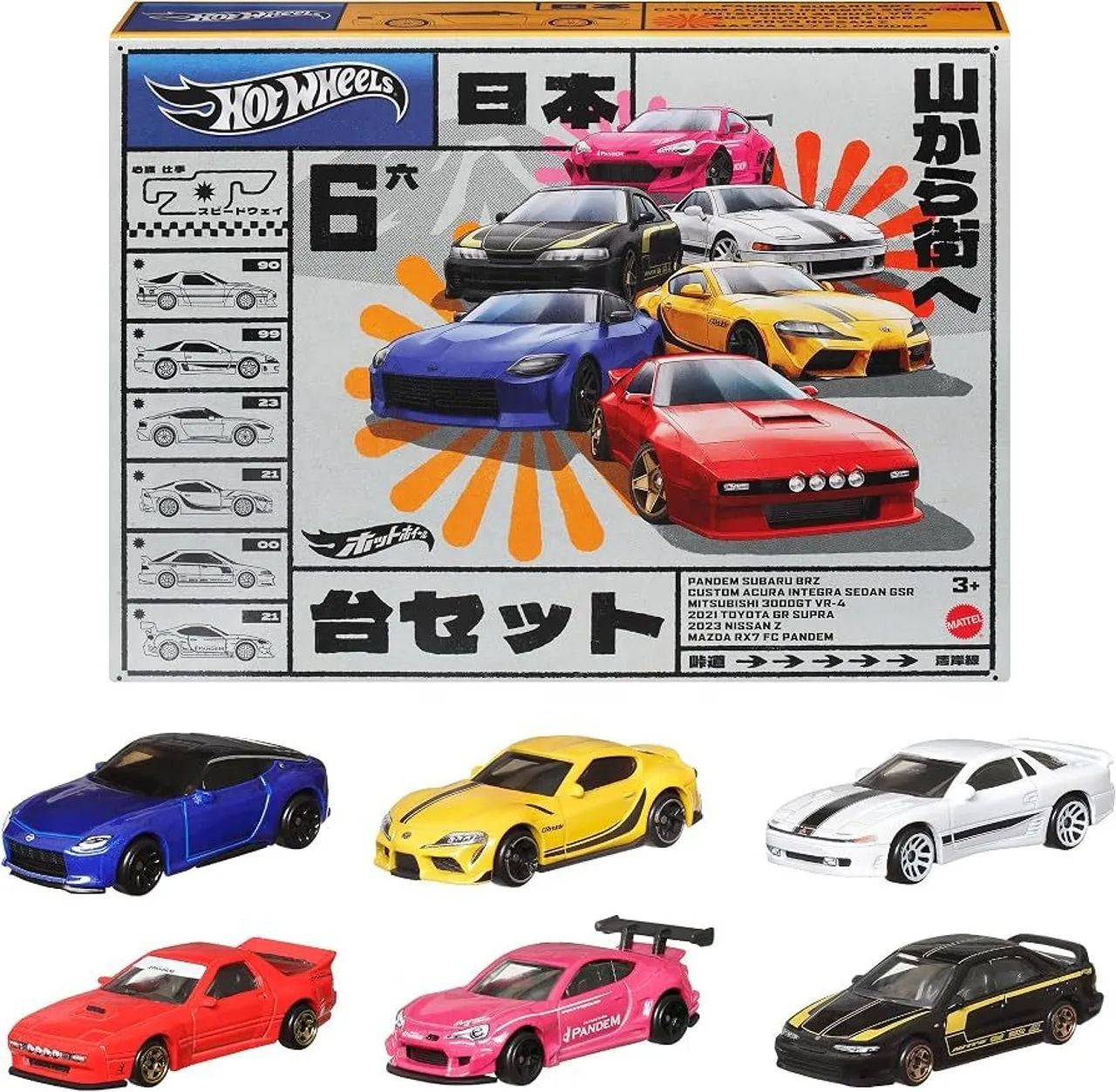Hot Wheels Streets of Japan Car Culture Multipack (Conjunto de 6
