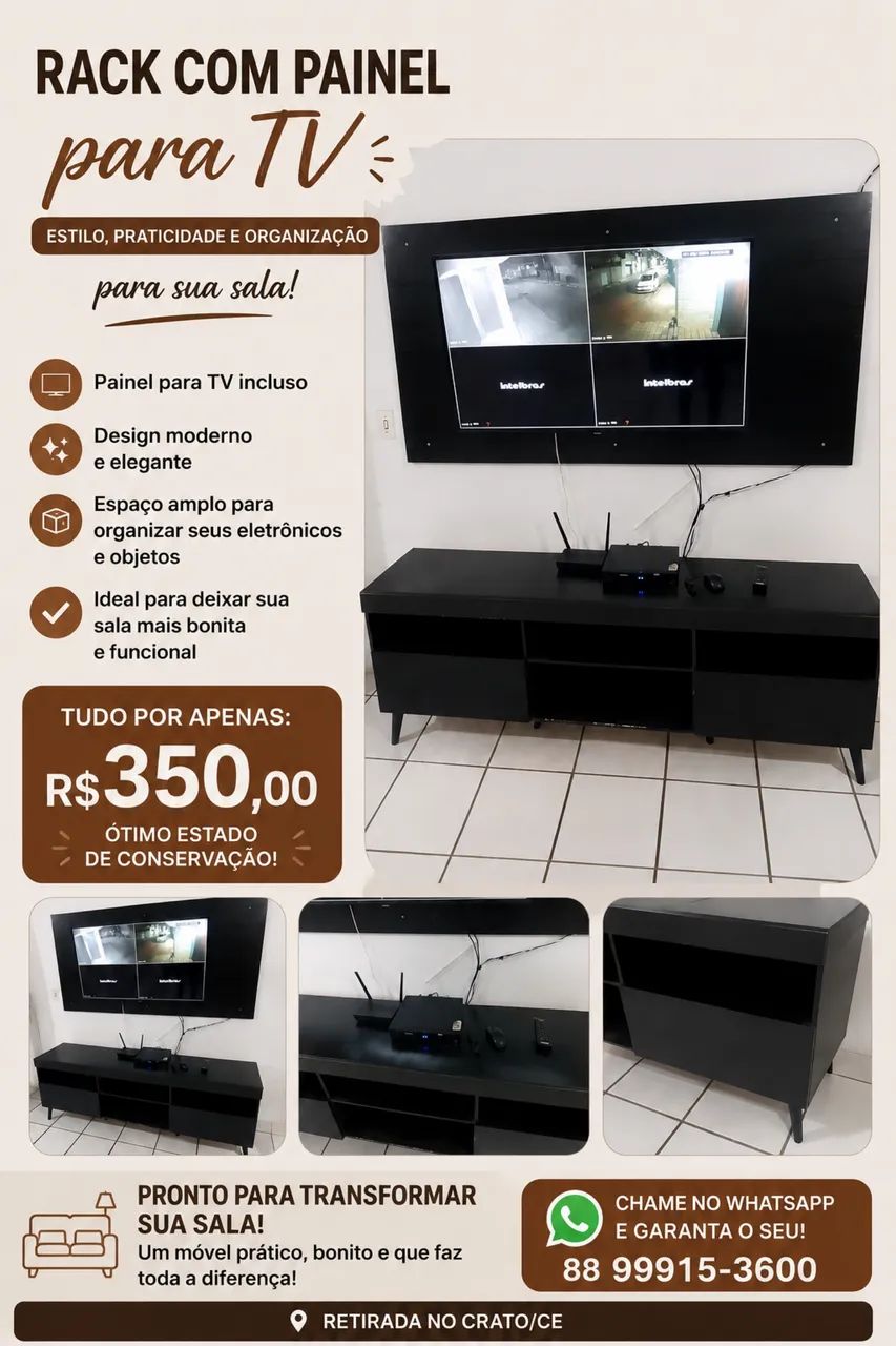 VENDO RACK COM PAINEL PARA TV