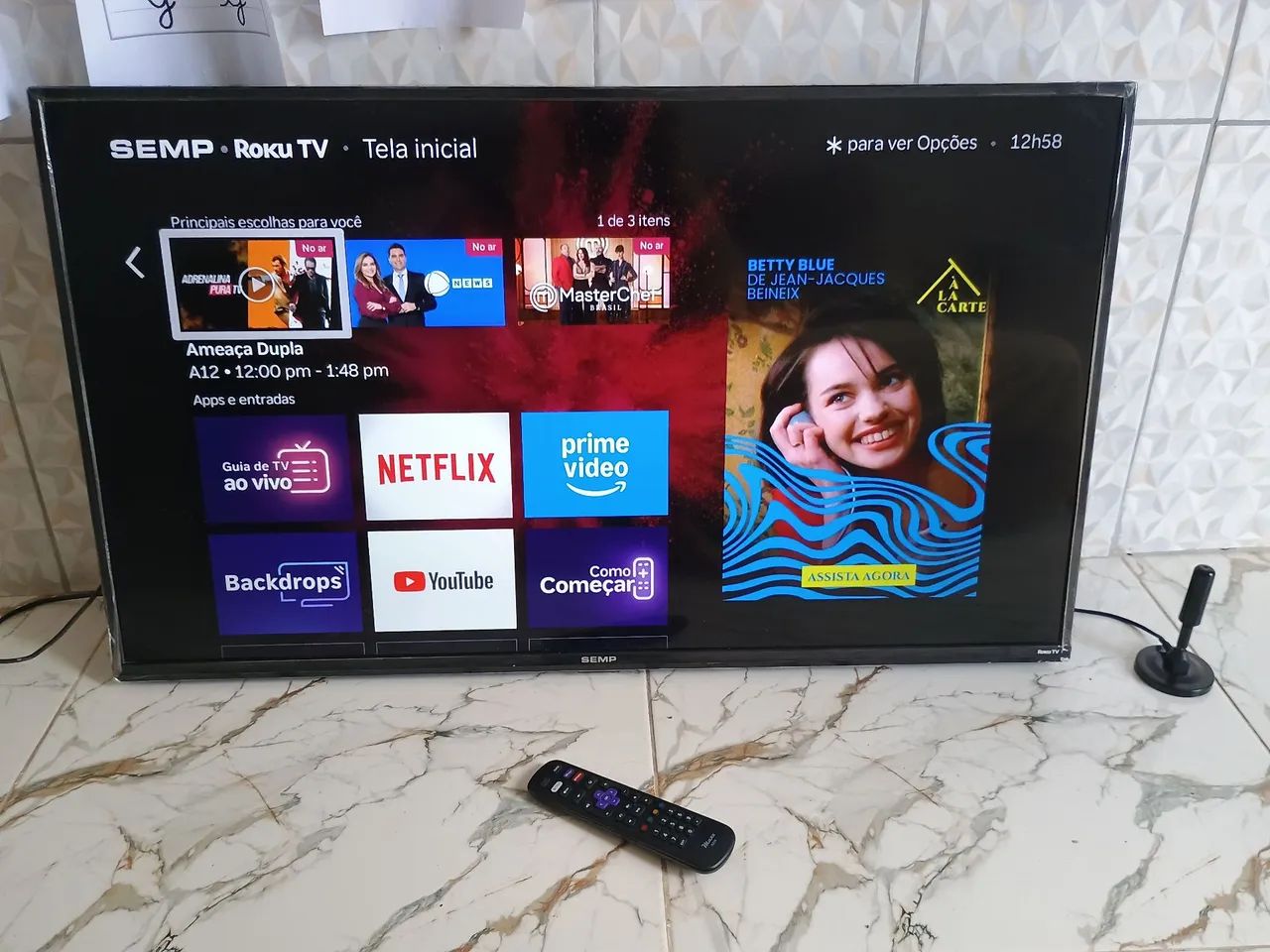 Tv Semp 43 polegadas smart roku tv 