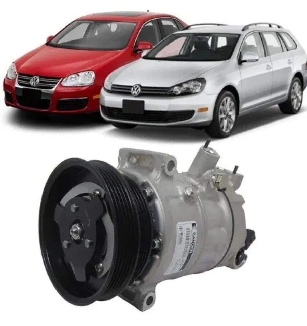 Compressor do ar condicionado Jetta 2.5 polia dupla