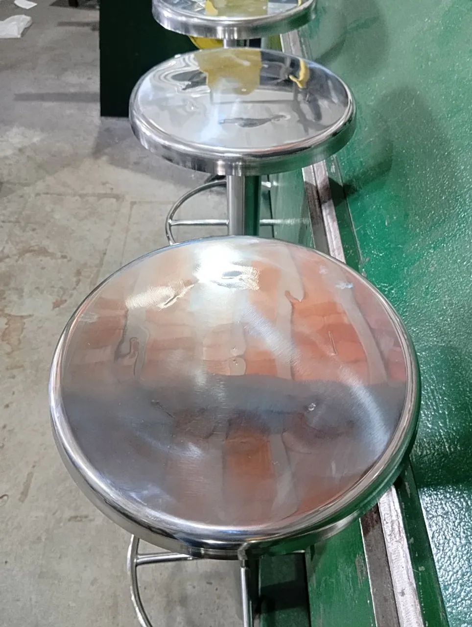 Banco para piscina em aço inox 