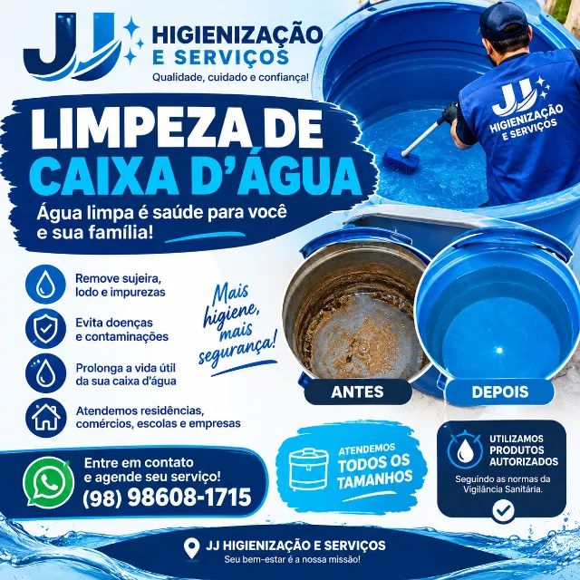 LIMPAZA DE CAIXA DE ÁGUA