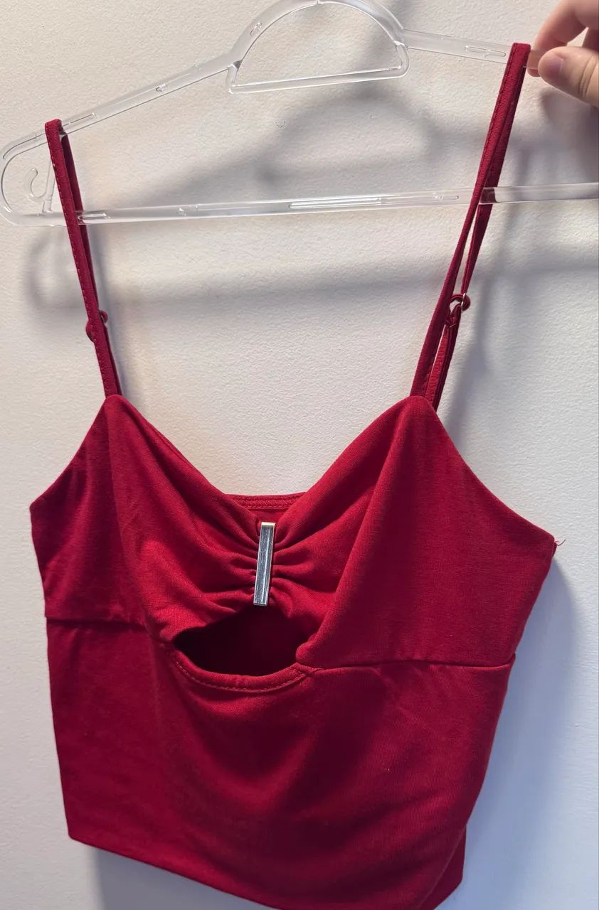 Regata Cropped Vermelho 