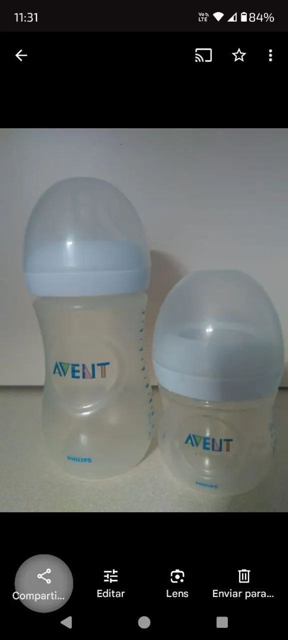 Kit de mamadeira Avent Philips usadas
