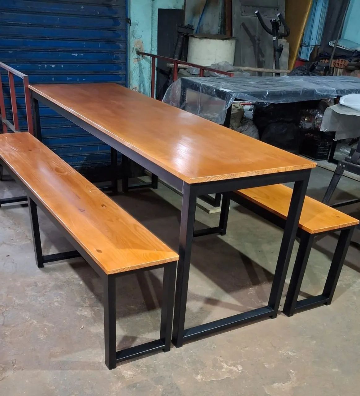 Mesa Industrial  de Madeira Pinus  - Foto 3