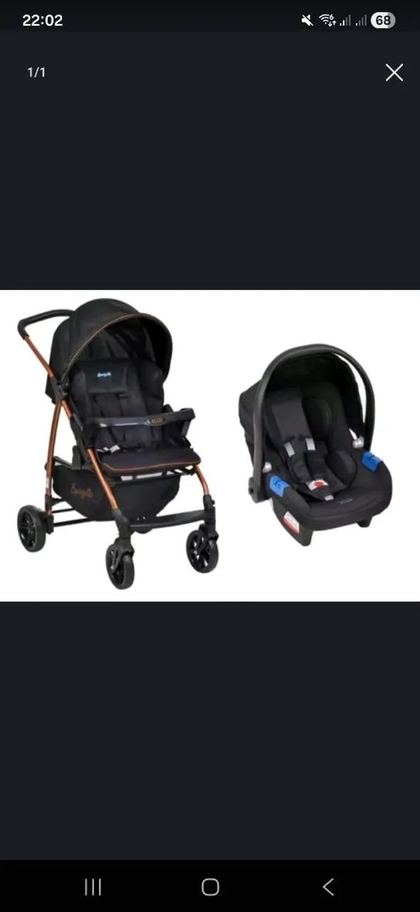 Carro mais bebê conforto 650,00 em Pix ou espécie NUNCA usado para Rua.