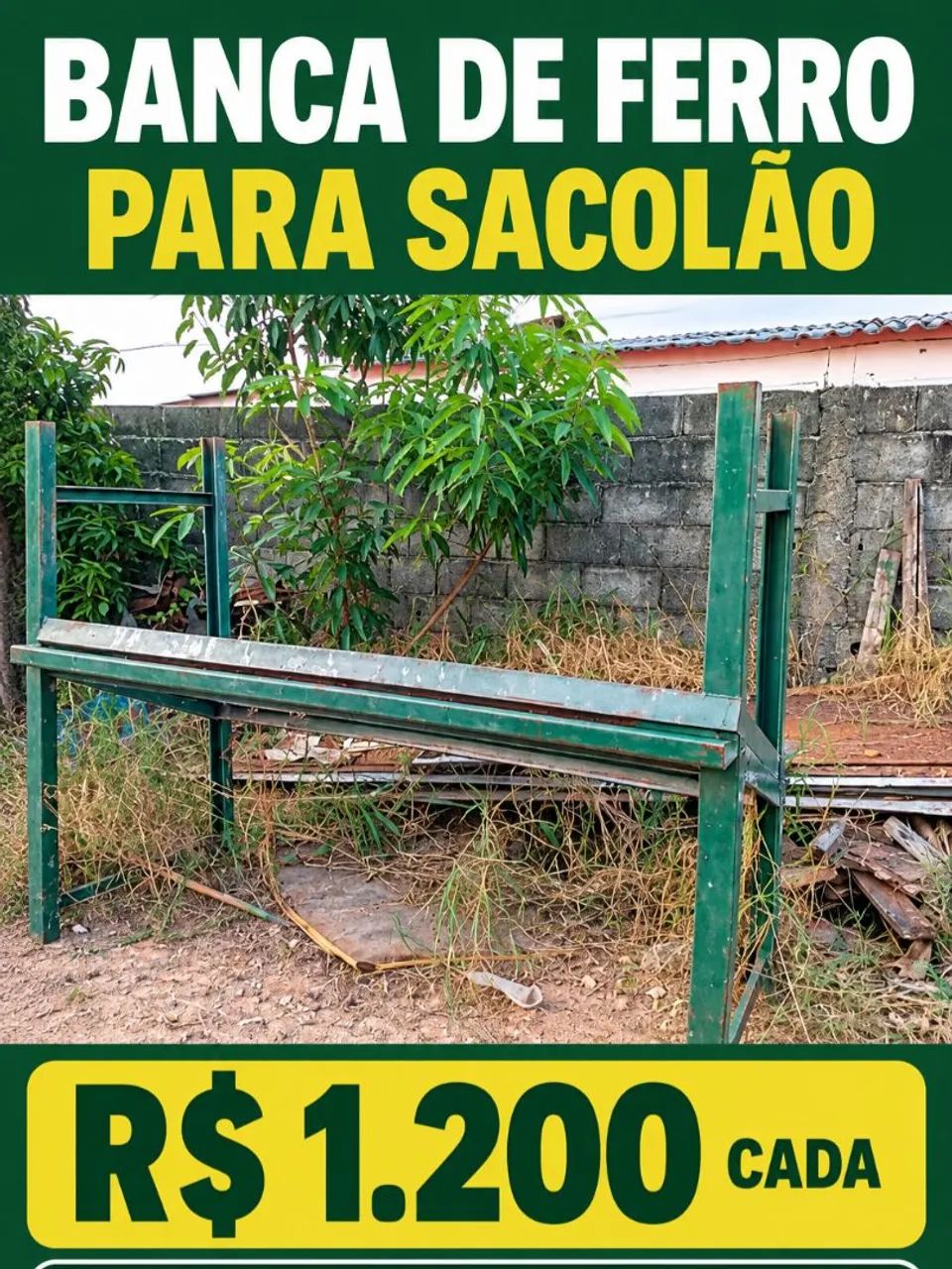 Banca de ferro para sacolao