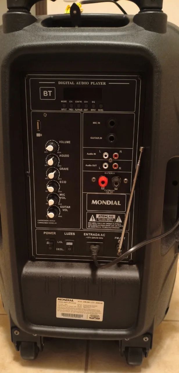 Caixa de Som Amplificada Mondial Connect Power Plus CM-550 Bluetooth 550W - Foto 3