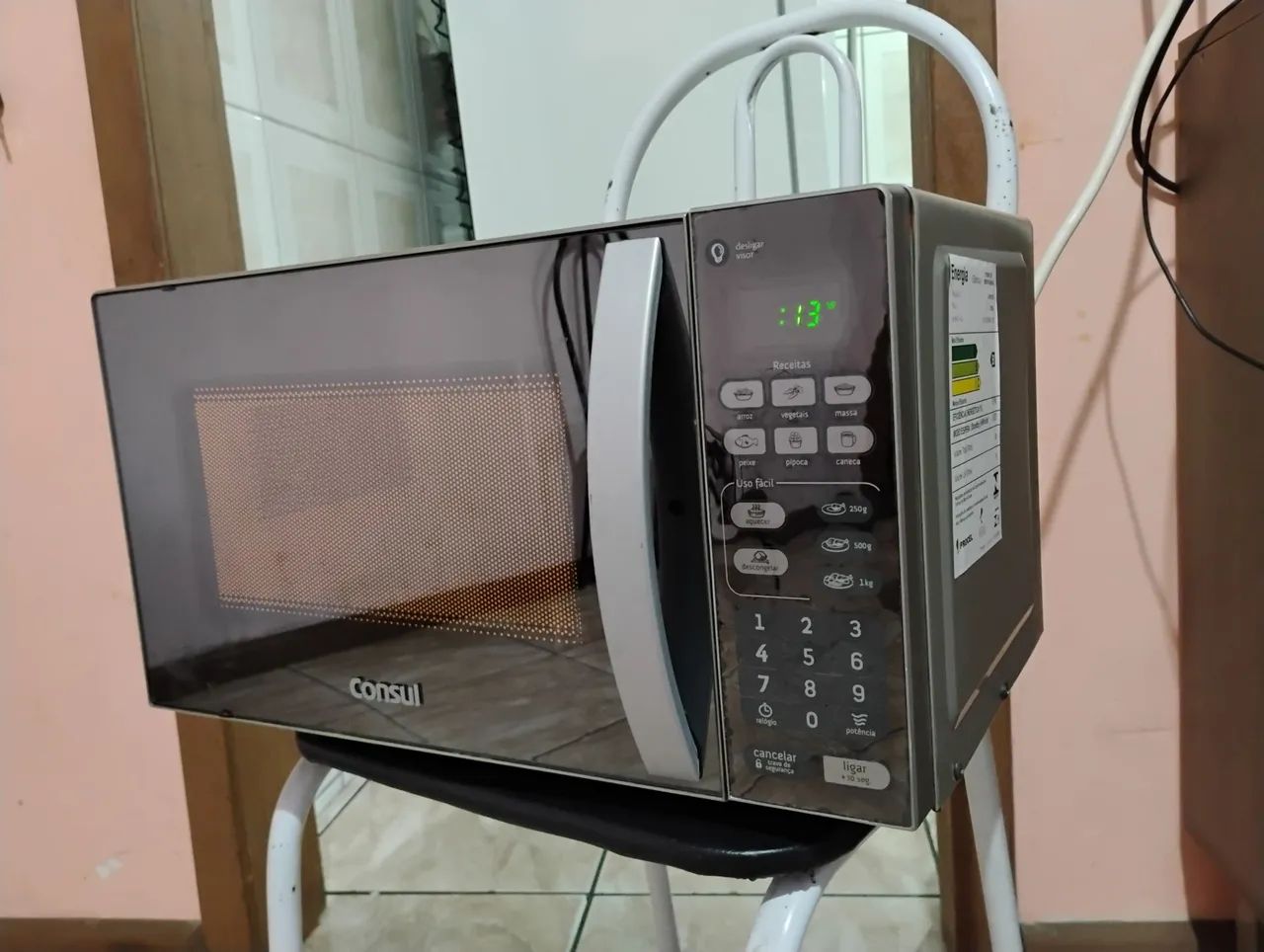 Microondas inox espelhado 