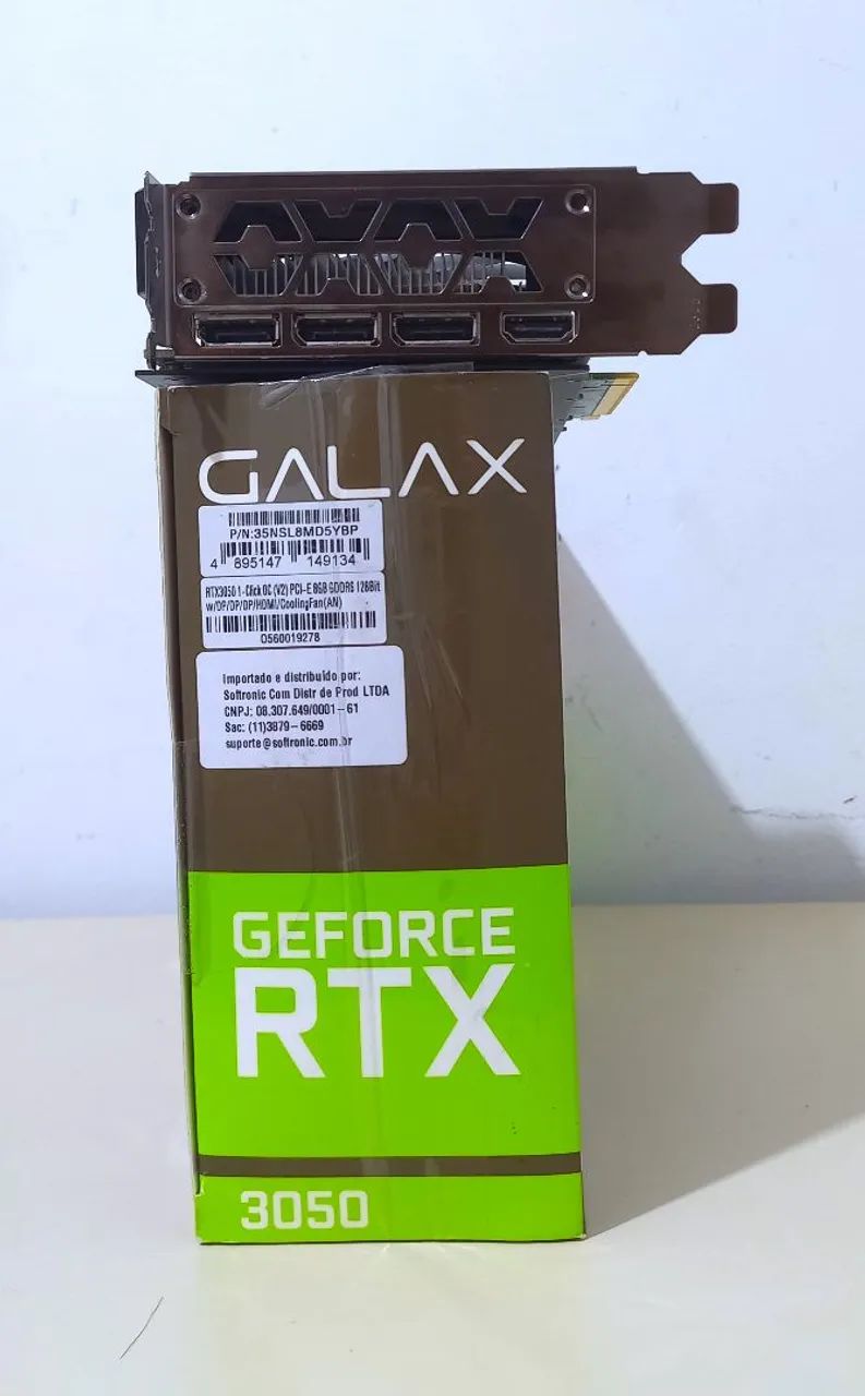 RTX 3050 8GB GDDR6 128BITS GALAX 1 CLICK OC PREÇO FINAL! - Foto 3