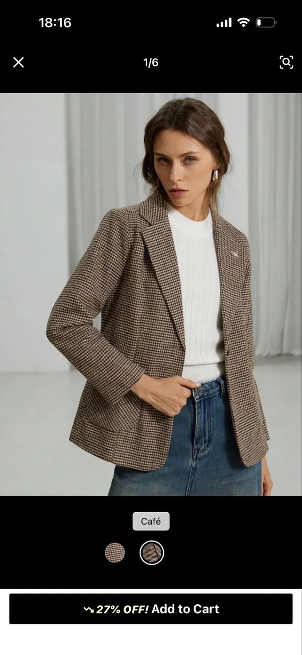 Blazer xadrez tamanho XS, marca Aveloria - Foto 3