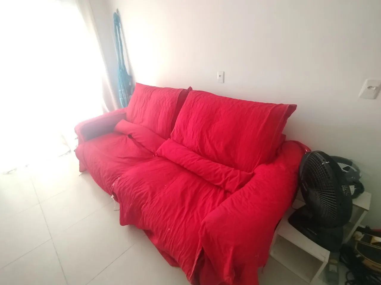 Sofá retrátil reclinável 3m vermelho - Foto 3