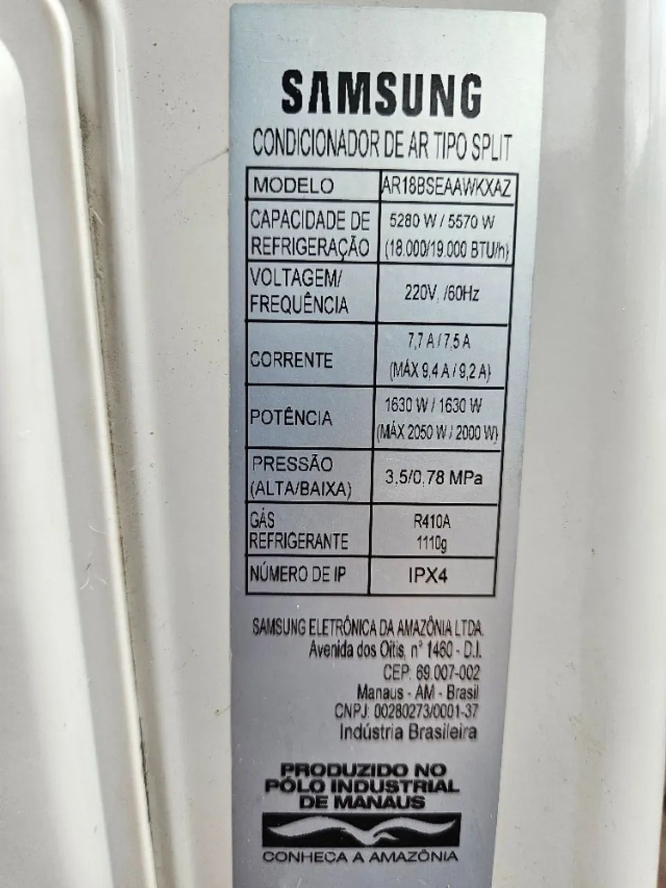 Ar-Condicionado Samsung WindFree 18.000 BTUs Inverter - Para Conserto / Peças - Foto 4
