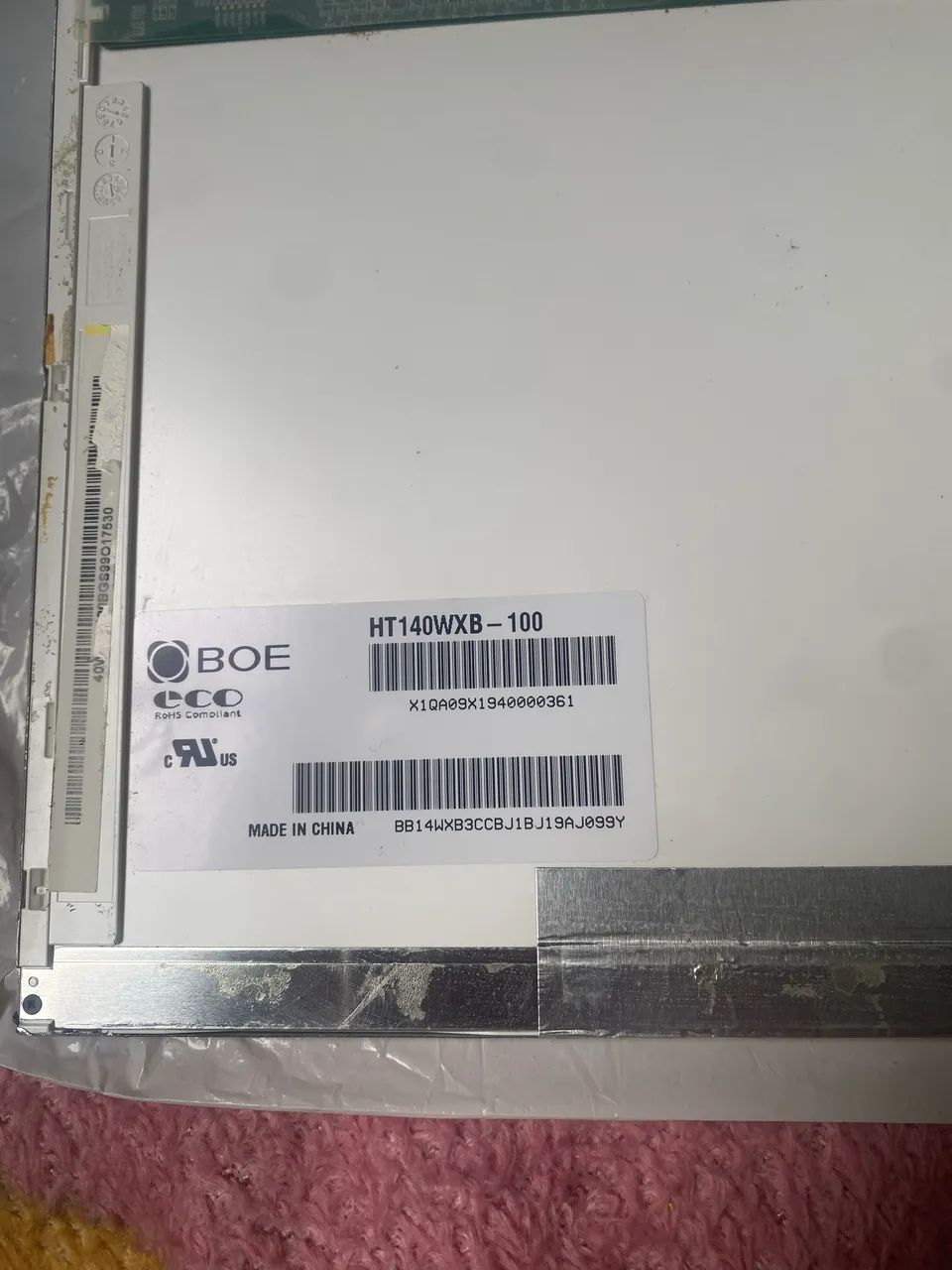Tela LCD 14 polegadas 40 pinos semi nova
