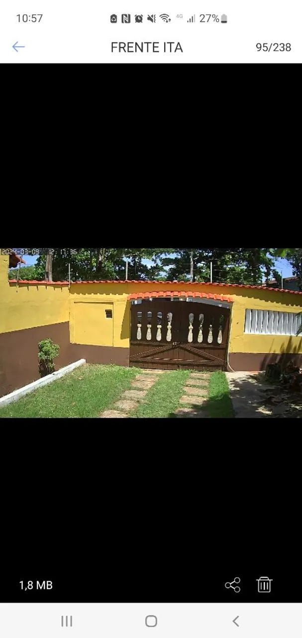 Portão de Madeira Maciça de Ipê - 2,74 m x 2,10 m - Impecável - Itanhaém/SP - Foto 2