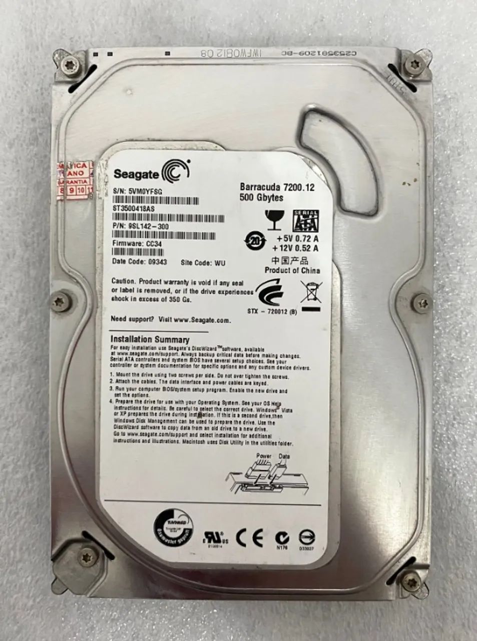 Hd Disco Interno Pc Seagate Barracuda 500gb C/ Defeito - Foto 2