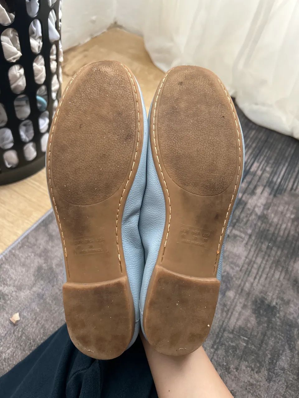 Mocassim em couro azul - Foto 4