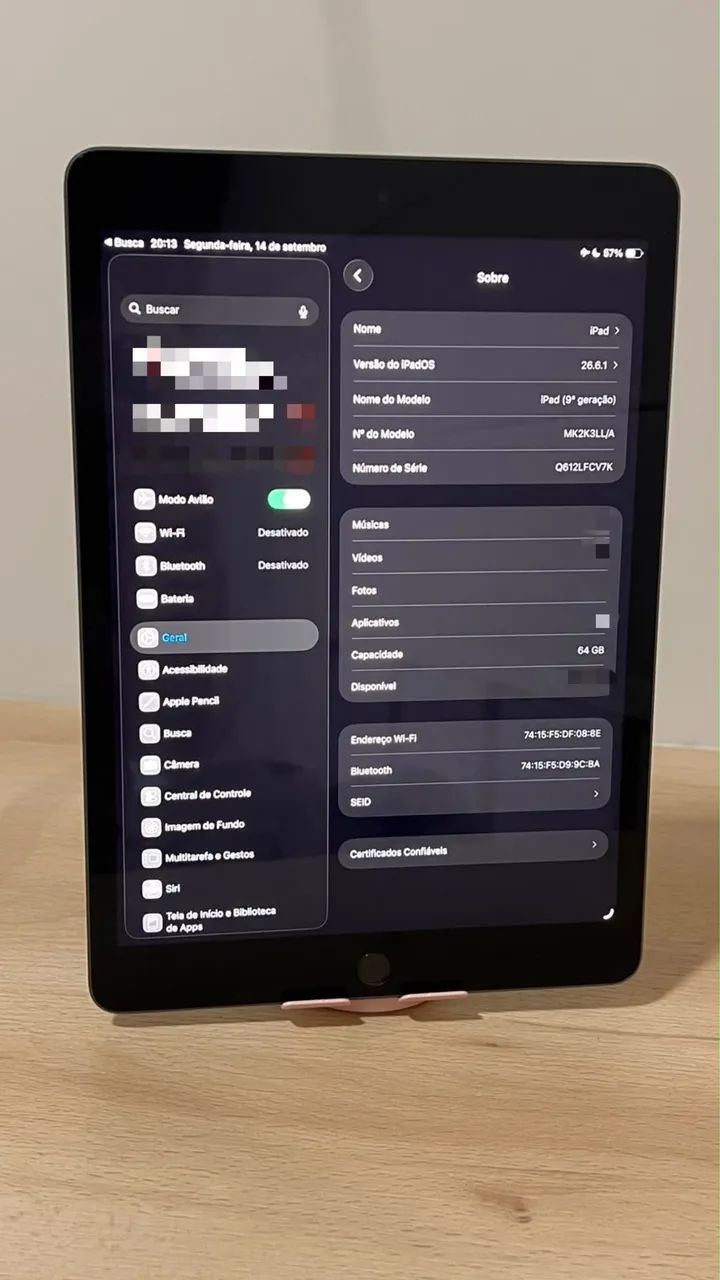 iPad 9ª geração | 64GB | Cinza Espacial | + carregador original - Foto 4