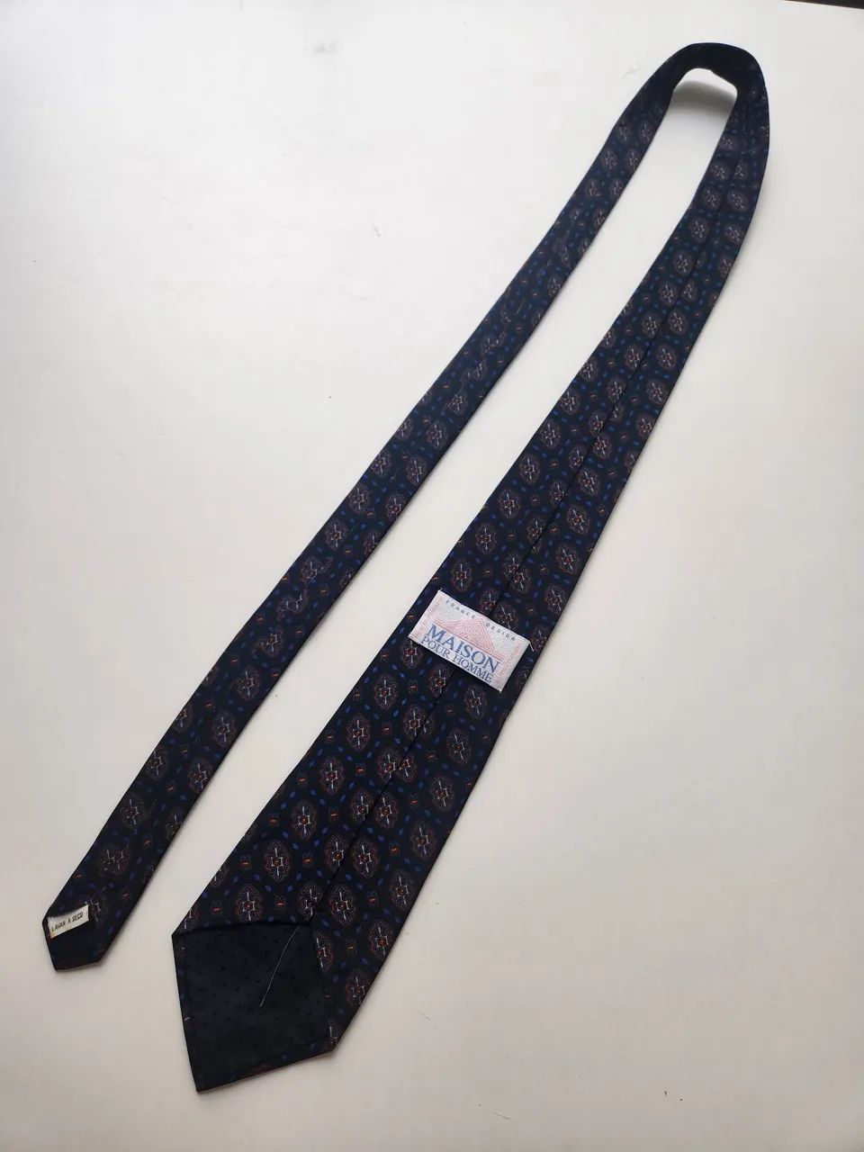 Gravata Francesa vintage azul escuro  - Foto 4