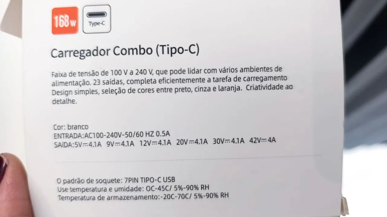 Carregador Power 168w Tipo C - Foto 3