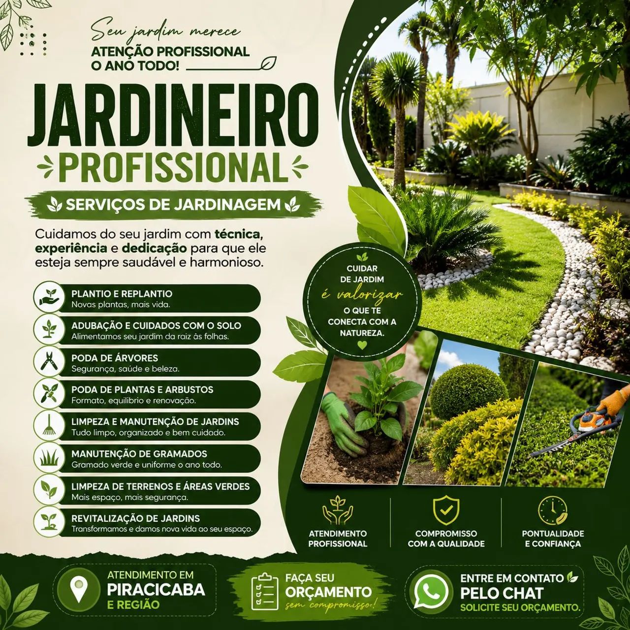 JARDINEIRO PROFISSIONAL - SERVIÇOS DE JARDINAGEM