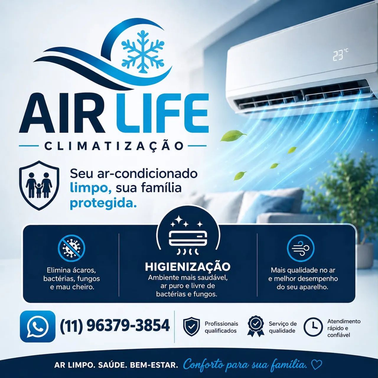 Higienização de ar condicionado 