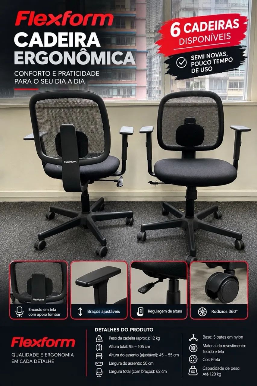 Cadeira Ergonômica Flexform 