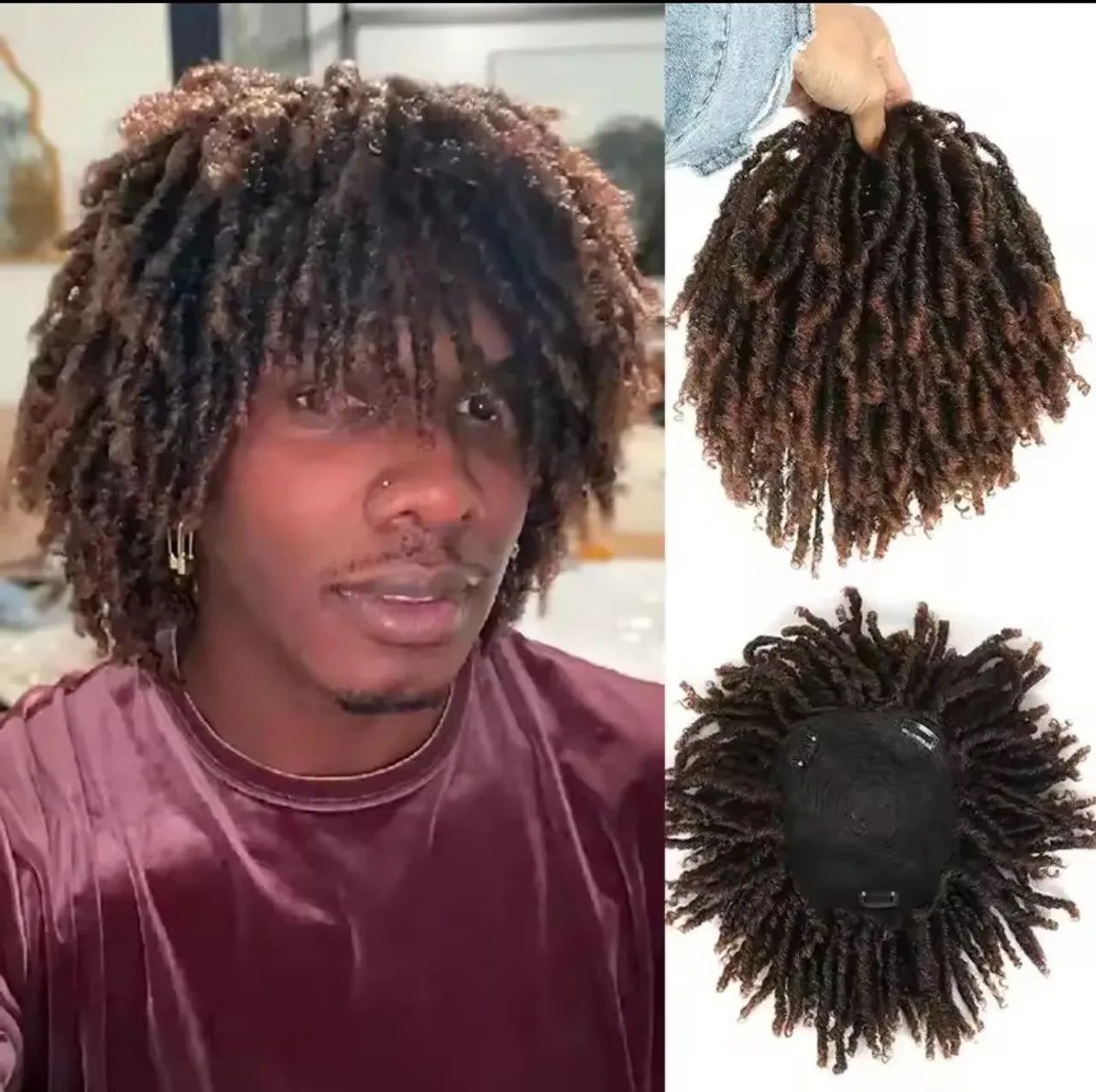Toupee masculino dreadlock  - Foto 4