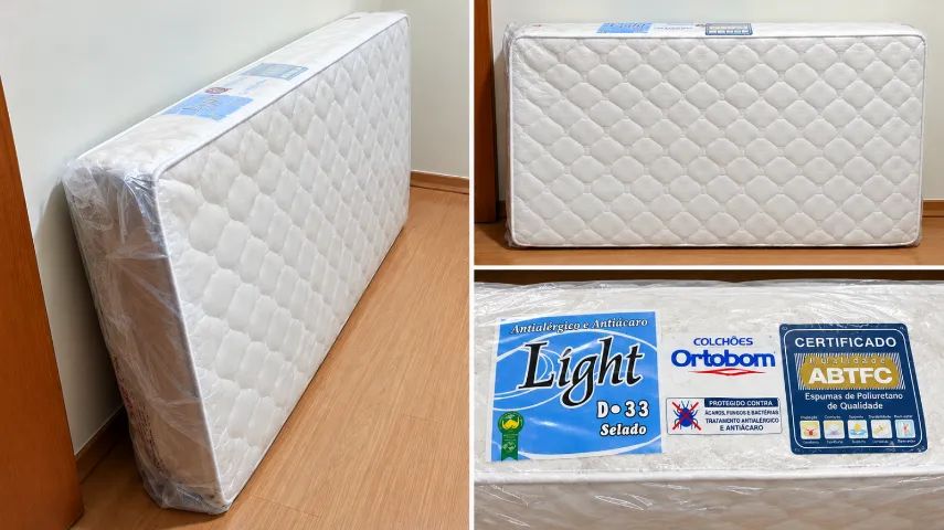 Cama de solteiro box com colchão Light D33 espuma Ortobom - Foto 2