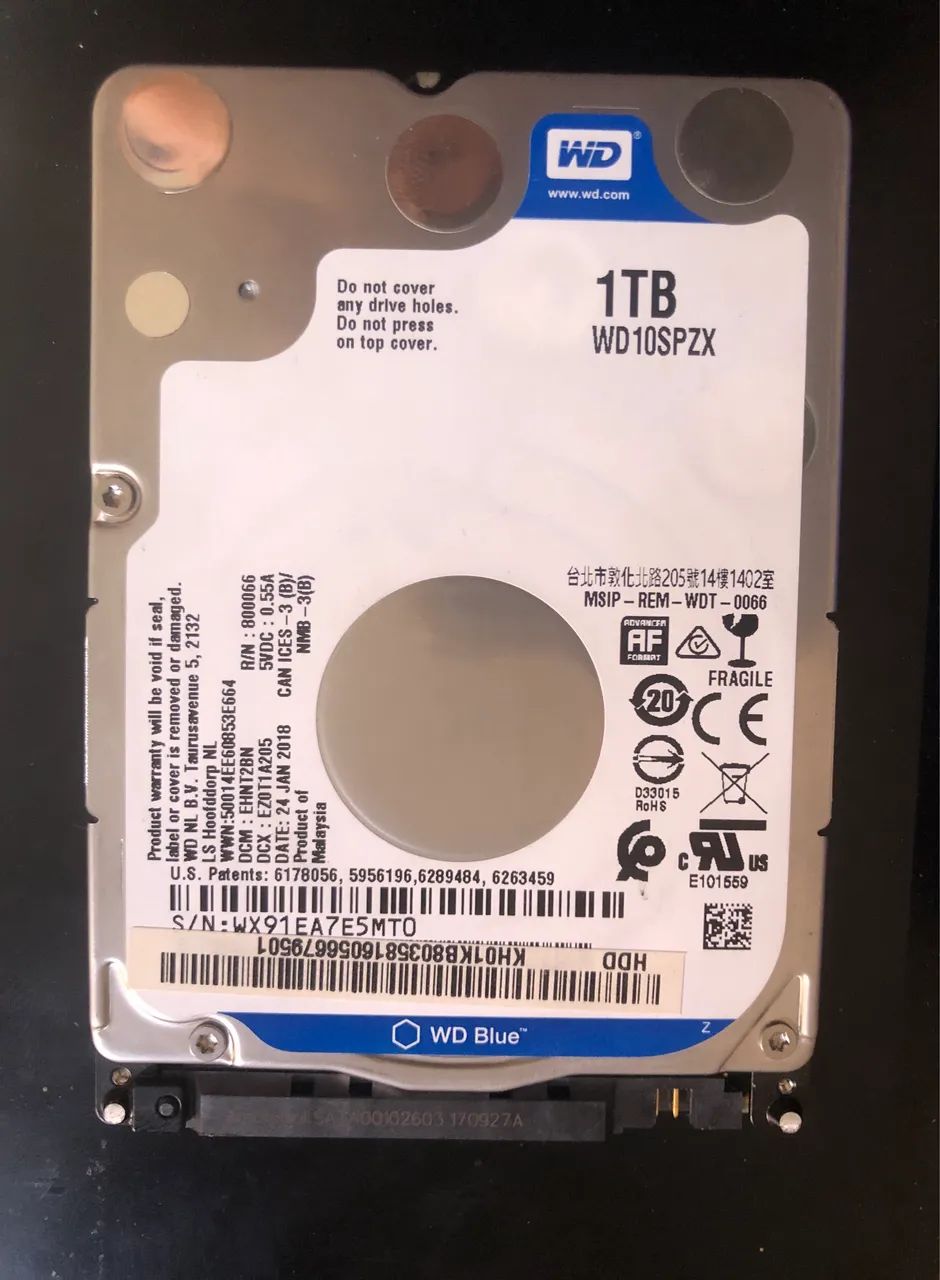 HD WD 1Tb para Notebook (Para vender logo)