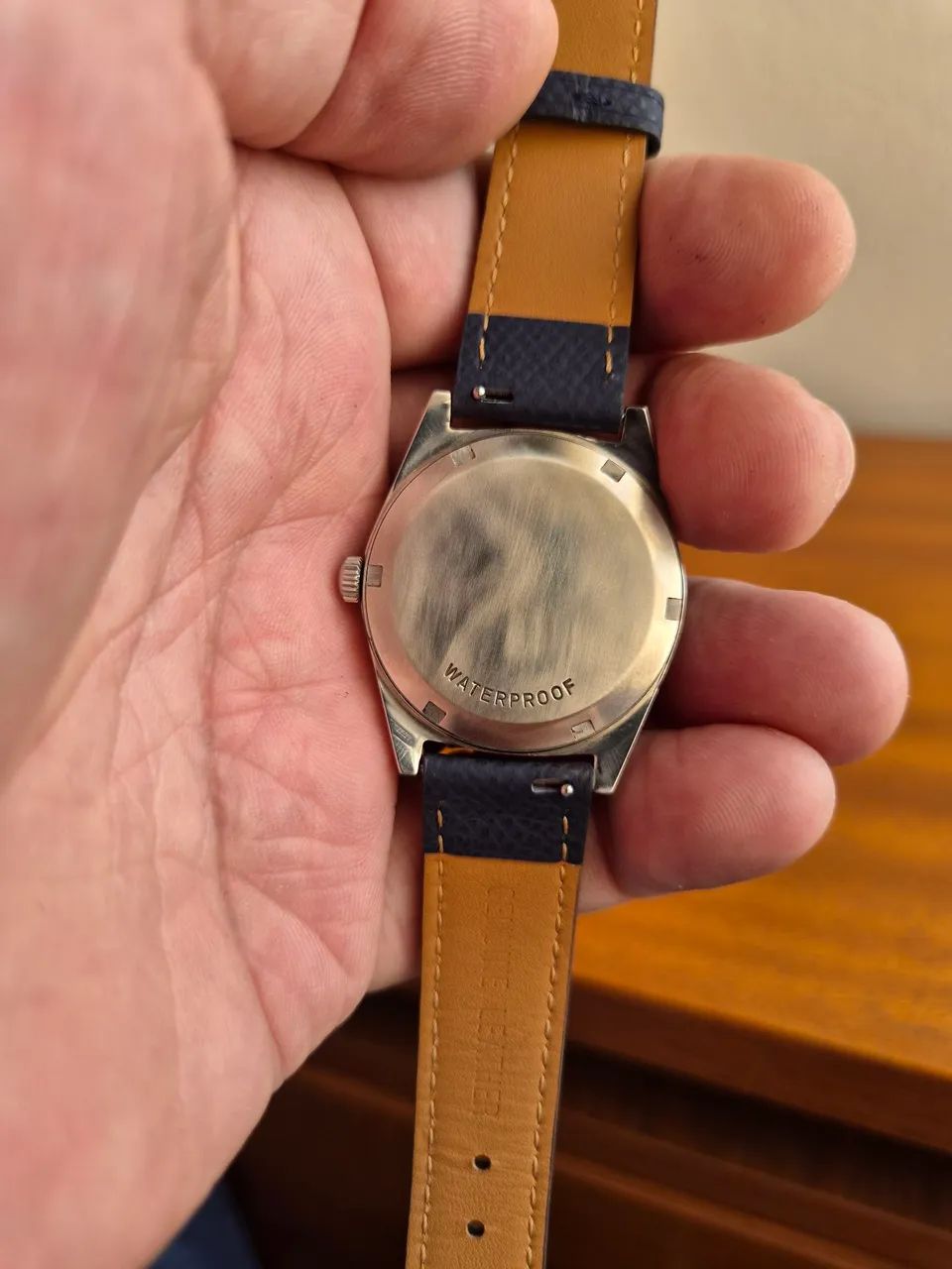 Relógio Omega Geneve Dial Azul 35 mm com Coroa e Fivela Assinada Ref.136.041 - Foto 3