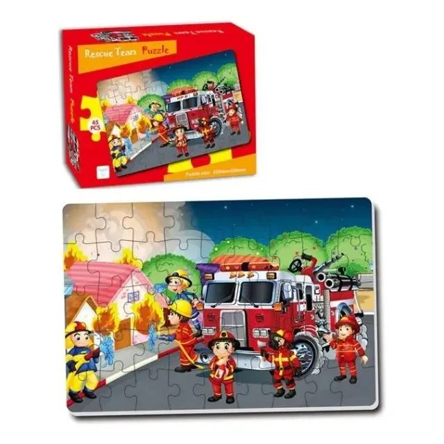 quebra-cabeça brinquedo educativo bombeiro cd-369 - Foto 2