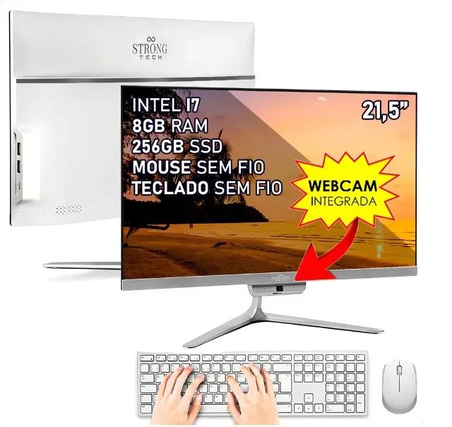 Computador Core I7 novo All-in-one branco - Foto 3