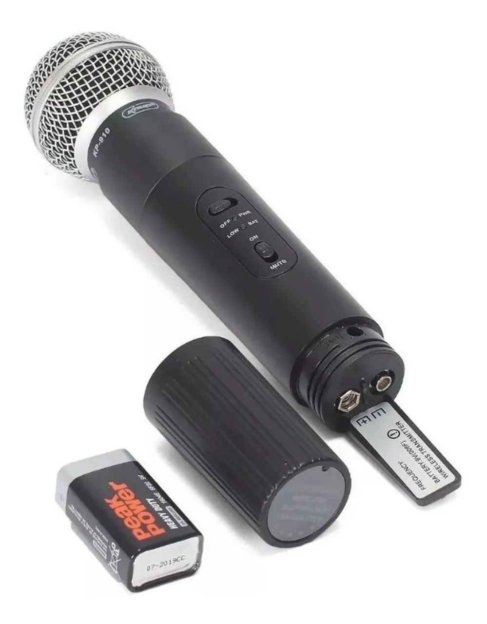 Microfone Sem Fio Uhf Wireless Bivolt Karaokê Profissional KP-910 - Foto 4