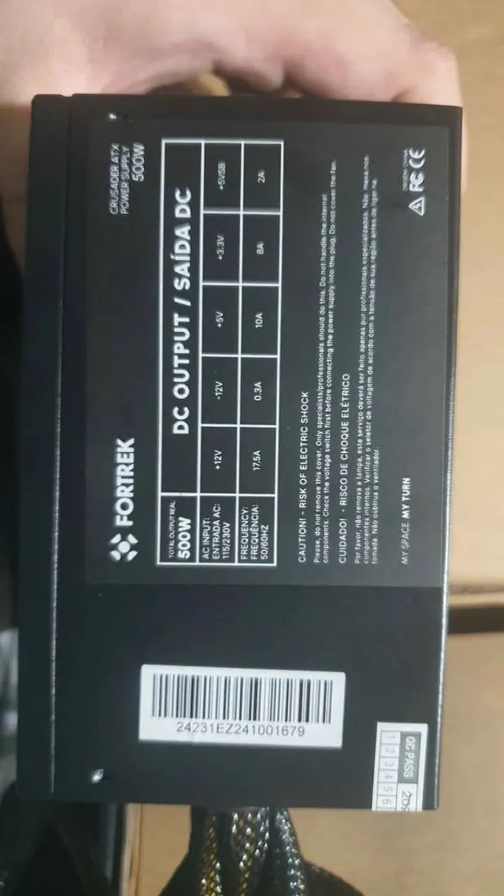  Fonte ATX 500w Fortrek Crusader - Foto 2