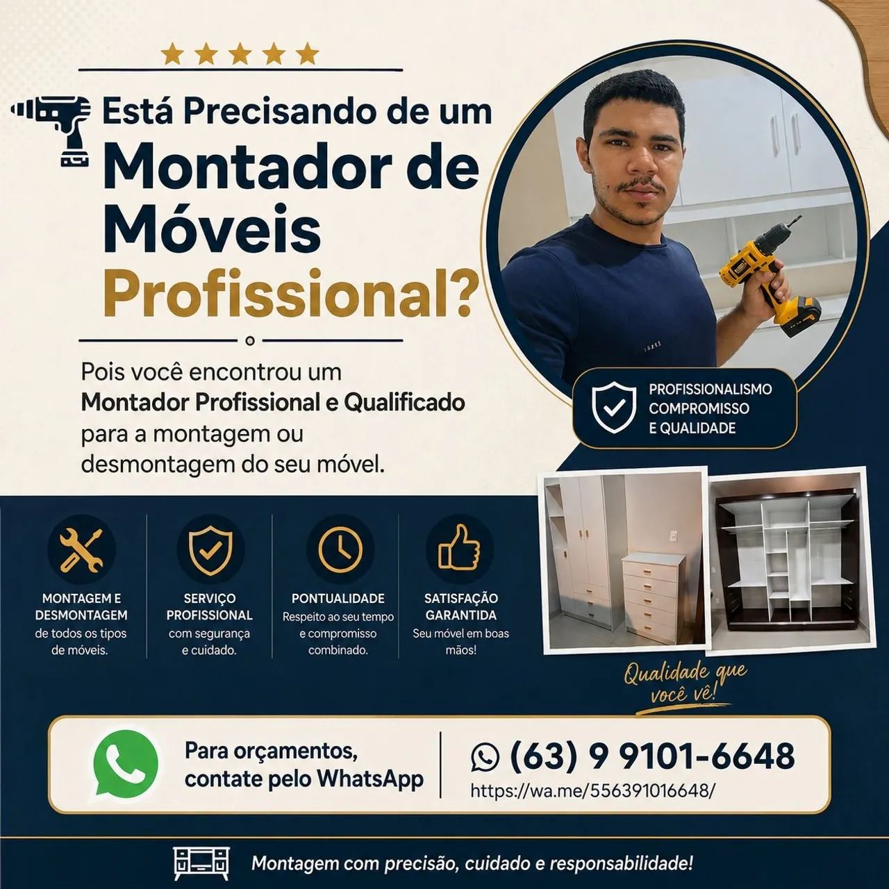 Montador de móveis profissional 