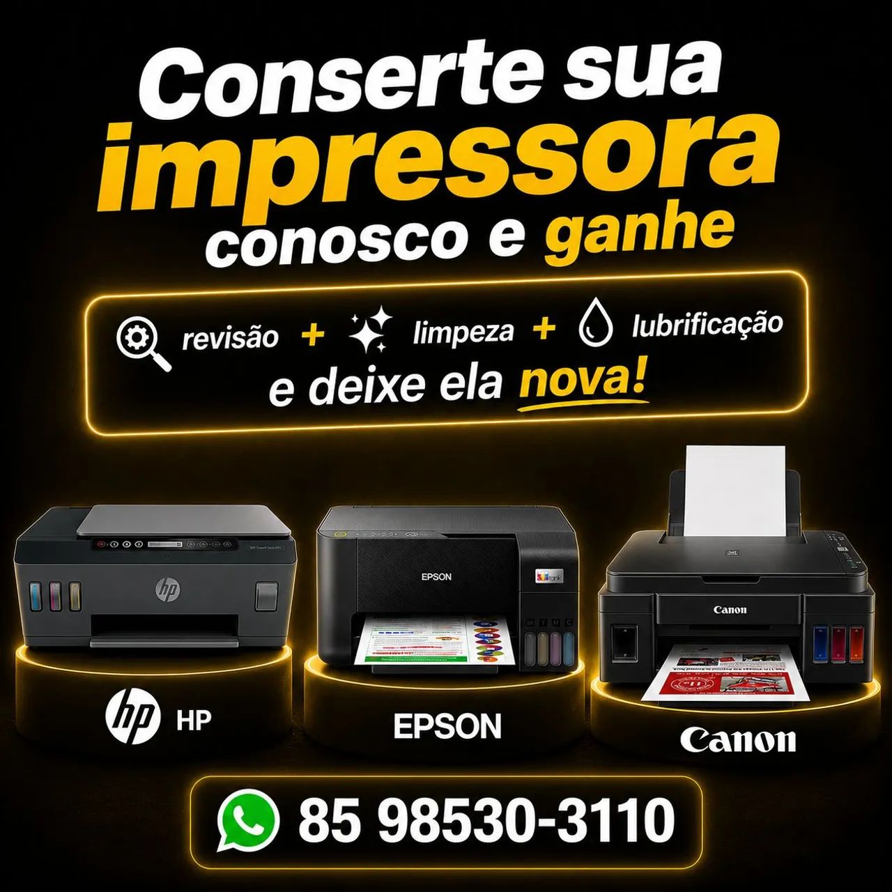 Sua Impressora Nova de Novo
