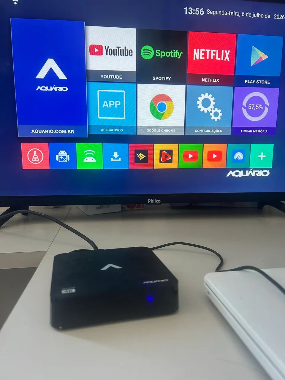 TV Box Aquário Acqua STV-2000 4K