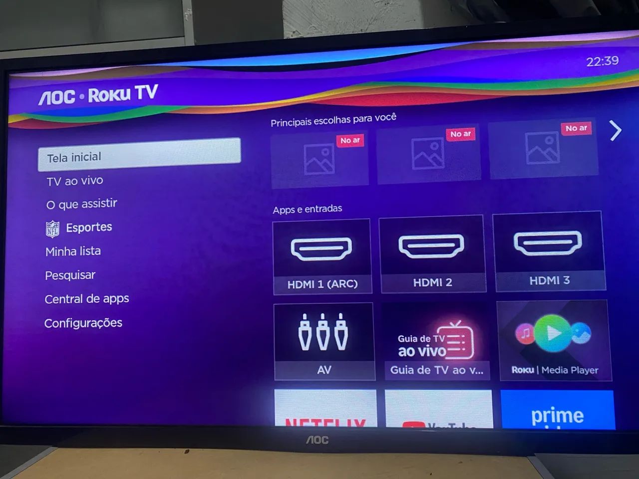 Tv AoC roku 32 polegadas  - Foto 2
